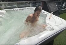 Private Jacuzzi Rooftop Masturbation With Pretty Girl Rosanna
