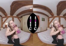 180VR Video Miturasu Please Fuck Me Hard With This Big Pink Dildo