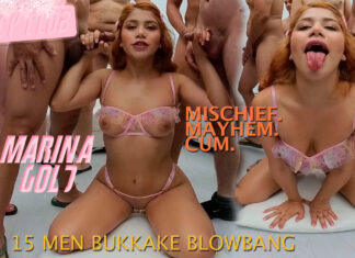 15 Men Blowbang Bukkake – Part I