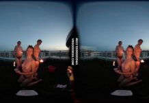 Sunset Fire Dancing With Models On A Rooftop Lea Rebeka Ruby With Melonie
