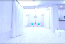 Beautiful Teen Brunette Strips For You in The White Studio